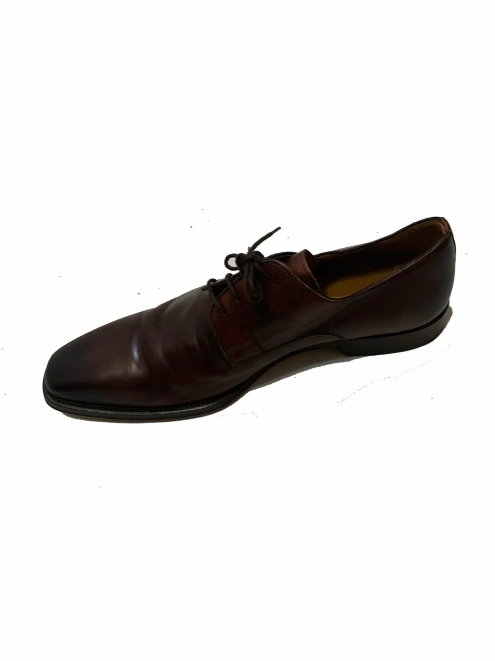 Magnanni Men's Dark Brown Leather Derby Oxfords lace-up shoes
